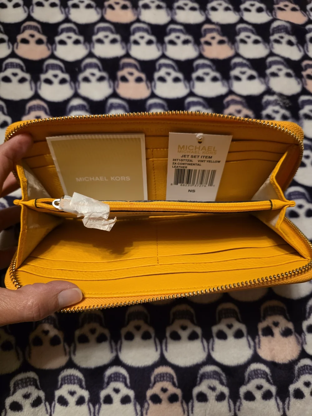 Michael Kors Yellow Zip-Around Leather Wallet
